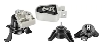 Four DYNTEK engine mountings with aluminium and steel brackets bonded to rubber